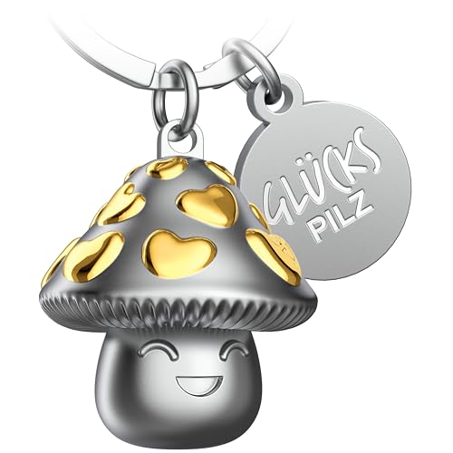 FABACH Glückspilz Schlüsselanhänger - Champ für Viel Glück und Erfolg - Geschenk mit Herz von FABACH