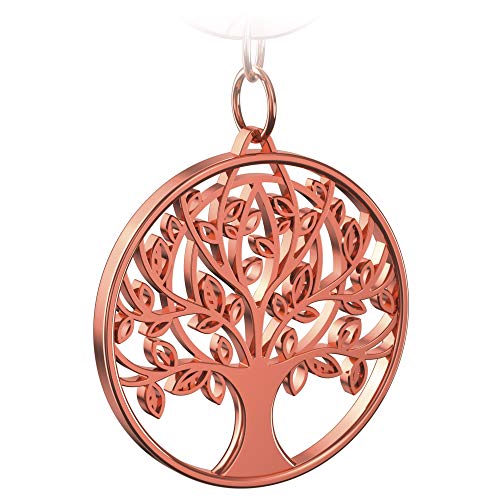 FABACH Lebensbaum Schlüsselanhänger Autumn - Baum des Lebens Anhänger als Glücksbringer für den Schlüsselbund - Tree of Life Schlüsselanhänger in glänzendem Rosegold von FABACH