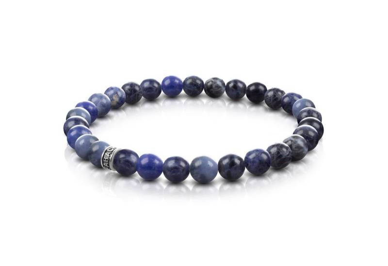 FABACH Perlenarmband 6mm Edelstein-Perlen & Sterling Silber Logo-Perle - Edler Naturstein von FABACH