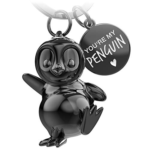 FABACH Pinguin Schlüsselanhänger Breezy - Pinguin Glücksbringer Geschenke Freundin oder Freund - Partner Geschenk Liebe Schlüsselanhänger zu Geburtstag, Jahrestag - Gravur You're my penguin von FABACH