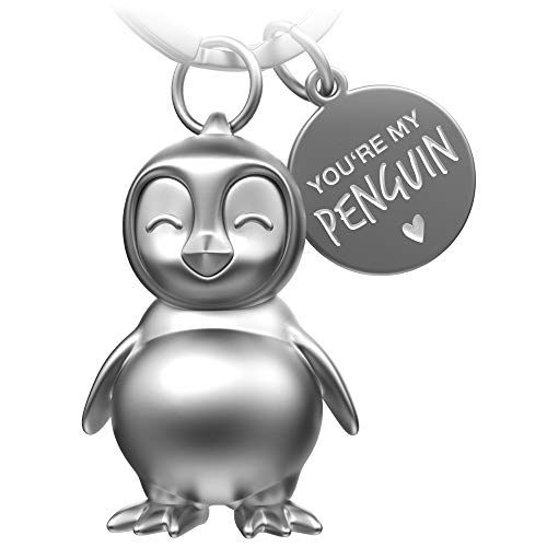 FABACH Pinguin Schlüsselanhänger Frosty - Pinguin Glücksbringer Geschenke Freundin oder Freund - Partner Geschenk Liebe Schlüsselanhänger zu Geburtstag, Jahrestag - Gravur You're my penguin von FABACH