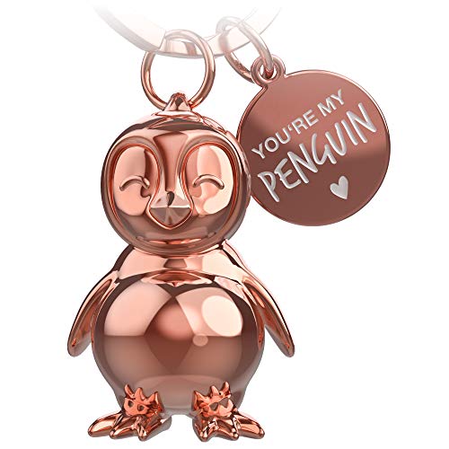 FABACH Pinguin Schlüsselanhänger Frosty - Pinguin Glücksbringer Geschenke Freundin oder Freund - Partner Geschenk Liebe Schlüsselanhänger zu Geburtstag, Jahrestag - Gravur You're my penguin von FABACH