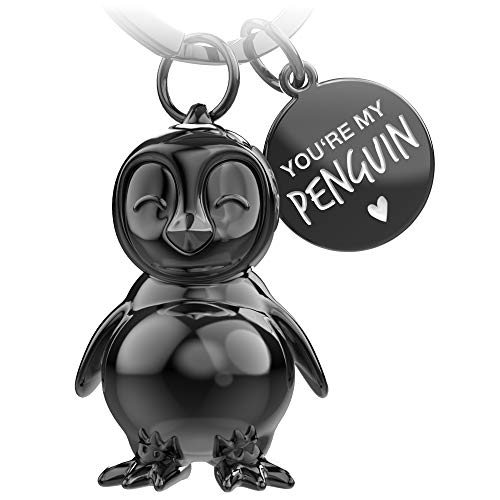 FABACH Pinguin Schlüsselanhänger Frosty - Pinguin Glücksbringer Geschenke Freundin oder Freund - Partner Geschenk Liebe Schlüsselanhänger zu Geburtstag, Jahrestag - Gravur You're my penguin von FABACH