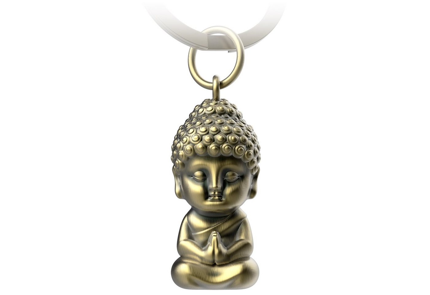 FABACH Schlüsselanhänger Buddha aus Metall - Karma Anhänger - Mini-Buddha Glücksbringer von FABACH