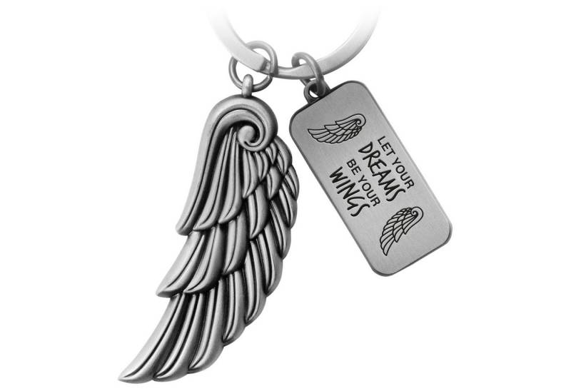 FABACH Schlüsselanhänger Engelsflügel Dream mit Gravur - Let your dreams - Schutzengel Geschenk von FABACH