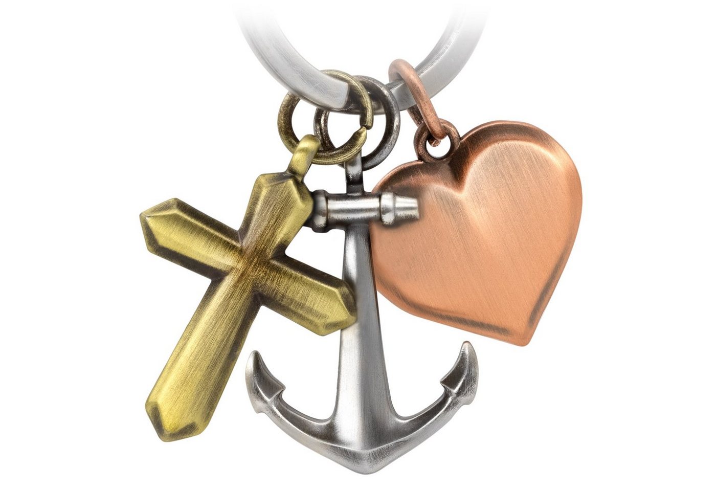 FABACH Schlüsselanhänger Glaube Liebe Hoffnung Schlüsselanhänger - Geschenk Kreuz Herz Anker von FABACH