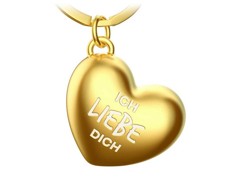 FABACH Schlüsselanhänger Herz mit Gravur - "Ich liebe dich" - Geschenk Partner Freundin Ehefrau von FABACH
