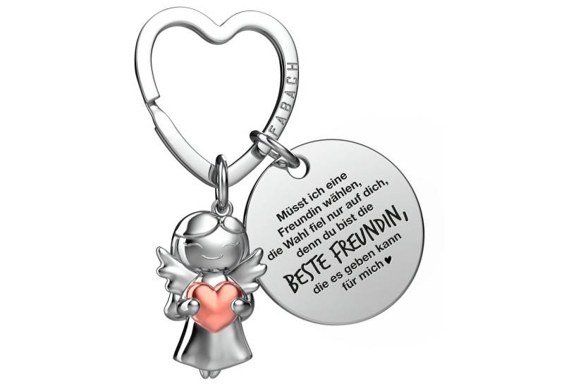 FABACH Schlüsselanhänger Schutzengel Star in Charms Größe mit Gravur "Beste Freundin" von FABACH