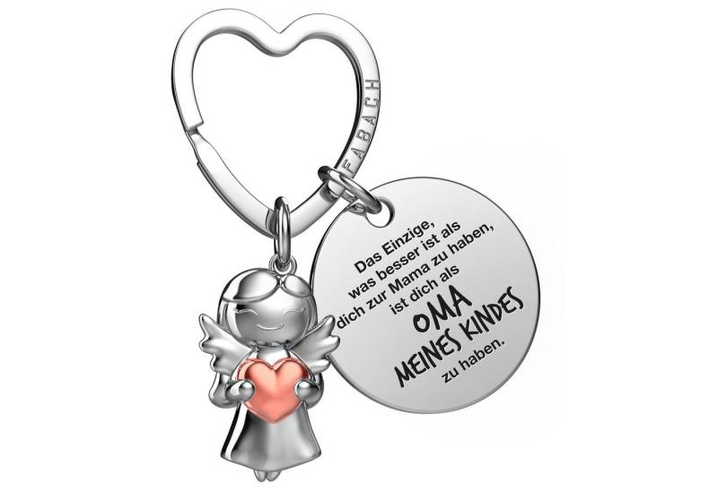 FABACH Schlüsselanhänger Schutzengel Star in Charms Größe mit Gravur "Beste Oma" von FABACH
