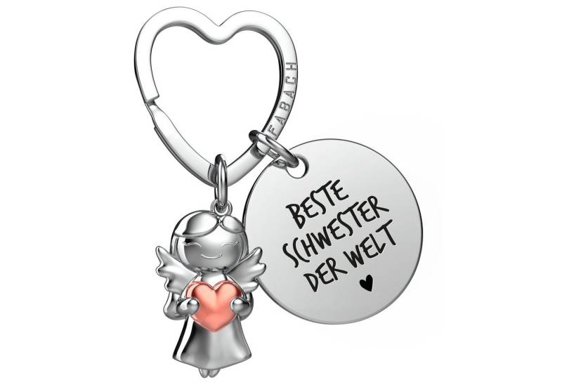 FABACH Schlüsselanhänger Schutzengel Star in Charms Größe mit Gravur "Beste Schwester" von FABACH
