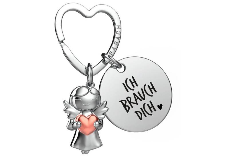 FABACH Schlüsselanhänger Schutzengel Star in Charms Größe mit Gravur "Ich liebe dich" von FABACH