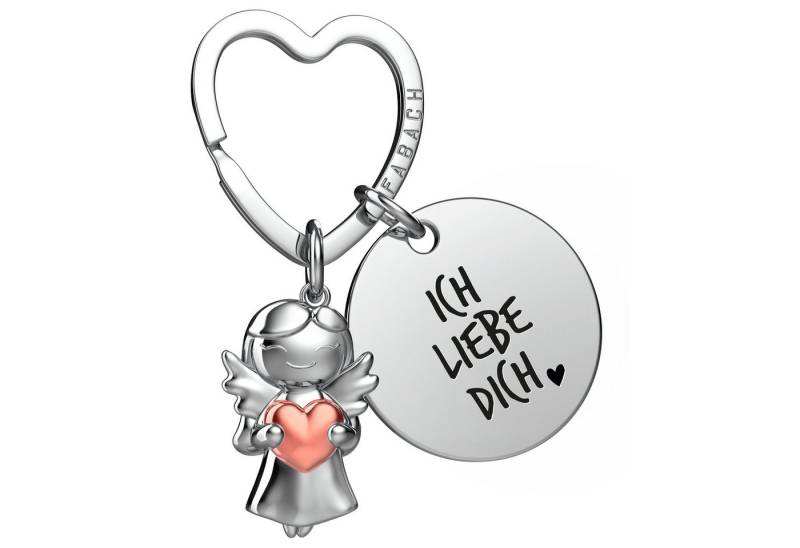 FABACH Schlüsselanhänger Schutzengel Star in Charms Größe mit Gravur "Ich liebe dich" von FABACH