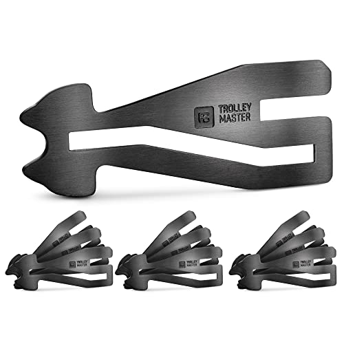 FABACH Trolley Master Stainless Steel Series - Edelstahl Einkaufswagenlöser Schlüsselanhänger für Einkaufswagen - Einkaufswagenchip öffnet Frontlader- und Seitenschubfach von FABACH