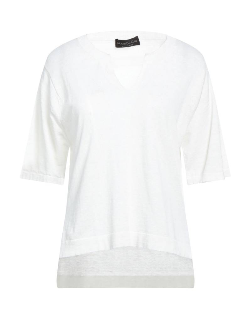 FABRIZIO DEL CARLO Pullover Damen Weiß von FABRIZIO DEL CARLO