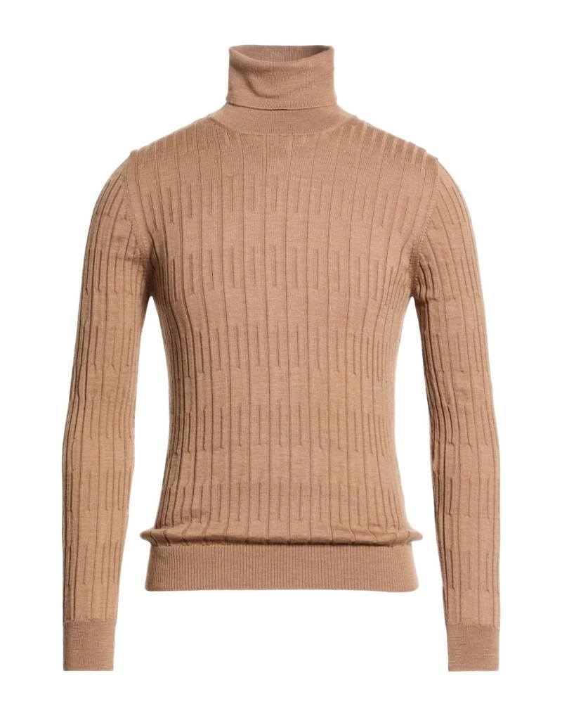 FABRIZIO DEL CARLO Rollkragenpullover Herren Hellbraun von FABRIZIO DEL CARLO