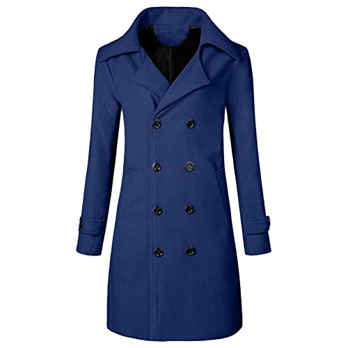 FACAIAFALO Herren Herbst und Winter Langer Trenchcoat Zweireihig Mäntel Gürtel Lose Jacke herren Herbst und Winter langer Trenchcoat zweireihiger Mantel mit lockerer Taille von FACAIAFALO