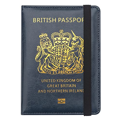 FACATH Reisepasshülle, RFID-blockierend, PU-Leder, Kartenetui, blau, M, RFID-blockierend von FACATH