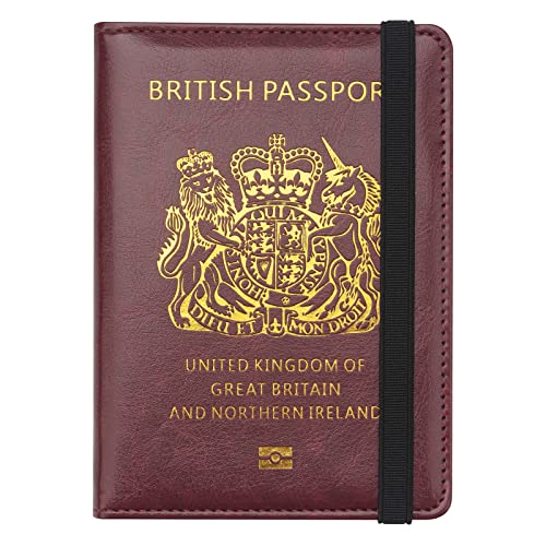 FACATH Reisepasshülle, RFID-blockierend, PU-Leder, Kartenetui, rot, M, RFID-blockierend von FACATH