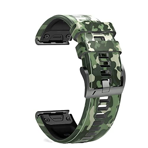 FACDEM 22/26 mm Armband für Garmin Fenix 7 7X 5 5X 6 6X Pro 935 945 Smart Watch bedrucktes Sport-Schnellverschluss-Armband aus Silikon, For Fenix 5X 5X Plus, Achat von FACDEM