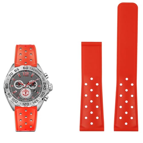FACDEM 22 mm atmungsaktives Silikon-Uhrenarmband für TAG heuer F1 CAZ201 WAZ2113 CAZ1010 Serie, weiches Gummi, Faltschließe, 22 mm, Achat FACDEM 22 mm atmungsaktives Silikon-Uhrenarmband für TAG heuer F1 CAZ201 WAZ2113 CAZ1010 Serie, weiches Gummi, Faltschließe, 22 mm, Achat von FACDEM
