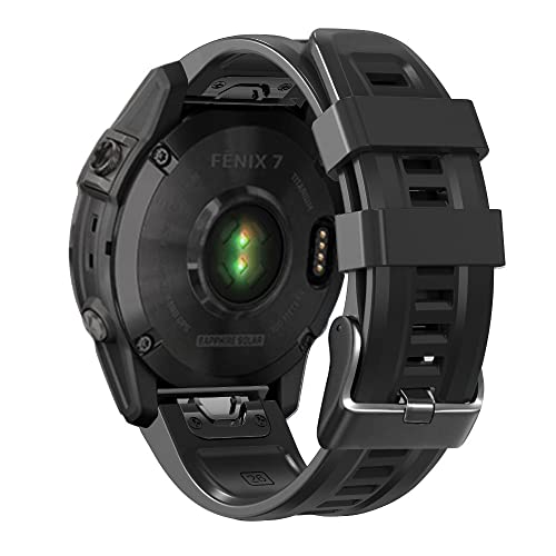 FACDEM 26 22 mm Silikon-Schnellverschluss-Uhrenarmband für Garmin Fenix 7X 6X 5X 3HR Watch Easyfit Armband für Fenix 7 6 5 Watch, 26 mm, Achat von FACDEM