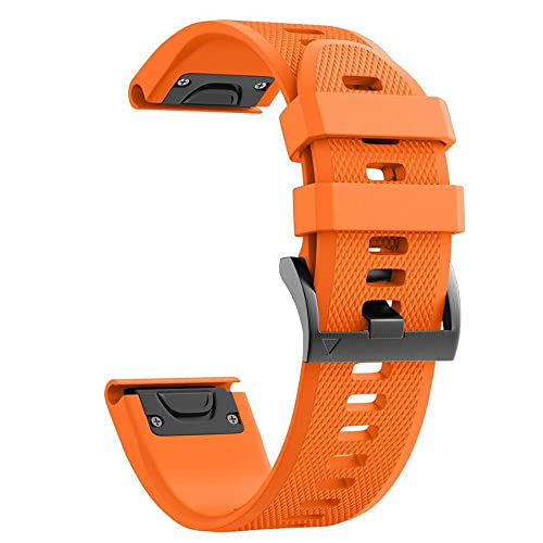 FACDEM 26 x 22 mm Silikon-QuickFit-Uhrenarmband für Garmin Fenix 7 7X 5 5X Plus 6 6X Pro 3 3HR Smartwatch, Easyfit-Armband (Farbe: M, Größe: QuickFit 22 mm), QuickFit 22mm, Achat von FACDEM