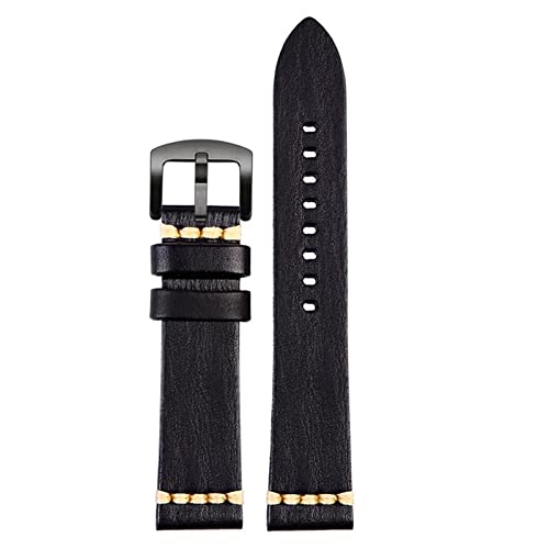 FACDEM Handgefertigtes Uhrenarmband aus echtem Leder, 20 mm, 22 mm24, für Rolex Citizen Omega MIDO für Huawei GT Herren-Armband, Braun, Blau, Grün, Grau, 20 mm, Achat von FACDEM