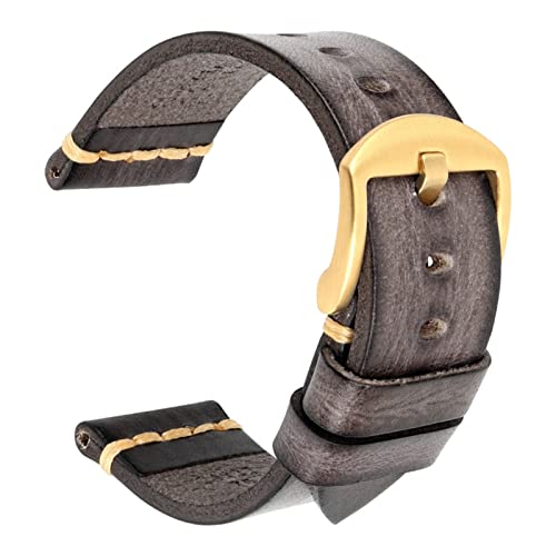 FACDEM Maikes Uhrenarmband aus echtem Leder für Galaxy Watch, 20 mm, 22 mm, 24 mm, Tissote Timex Omega-Armbänder, 20 mm, Achat von FACDEM