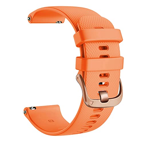 FACDEM Silikon-Armband für Garmin Venu 2 2S SQ Vivoactive 3t 4, 18, 20, 22 mm, Roségold, 22mm Vivoactive 4, Achat von FACDEM