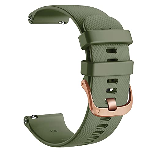 FACDEM Silikon-Armband für Garmin Venu 2 2S SQ Vivoactive 3t 4, 18, 20, 22 mm, Roségold, For Vivoactive 3 3t, Achat von FACDEM