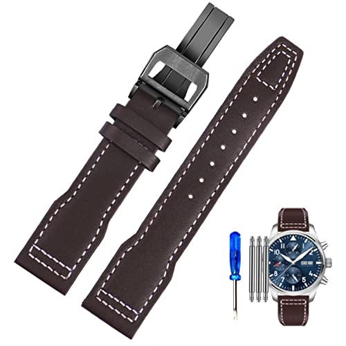 FACDEM Uhrenarmband aus echtem Leder für IWC-Piloten, Little Prince Male Mark 18 Big Fly Portugal, weiches, bequemes Armband, 20 mm Armband, 21 mm, Achat von FACDEM