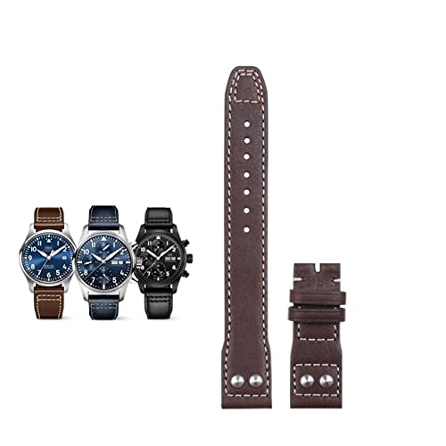 FACDEM Uhrenarmband aus weichem Echtleder für IWC-Armband für Big Pilot Mark 18 Portofino-Zubehör, 20 mm, 20 mm, Achat von FACDEM