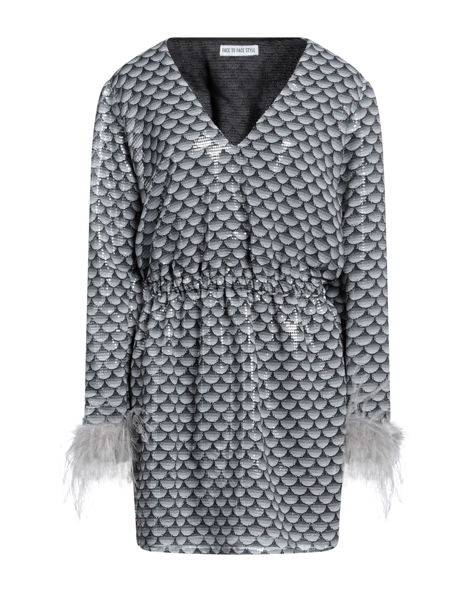 FACE TO FACE STYLE Mini-kleid Damen Grau FACE TO FACE STYLE Mini-kleid Damen Grau von FACE TO FACE STYLE