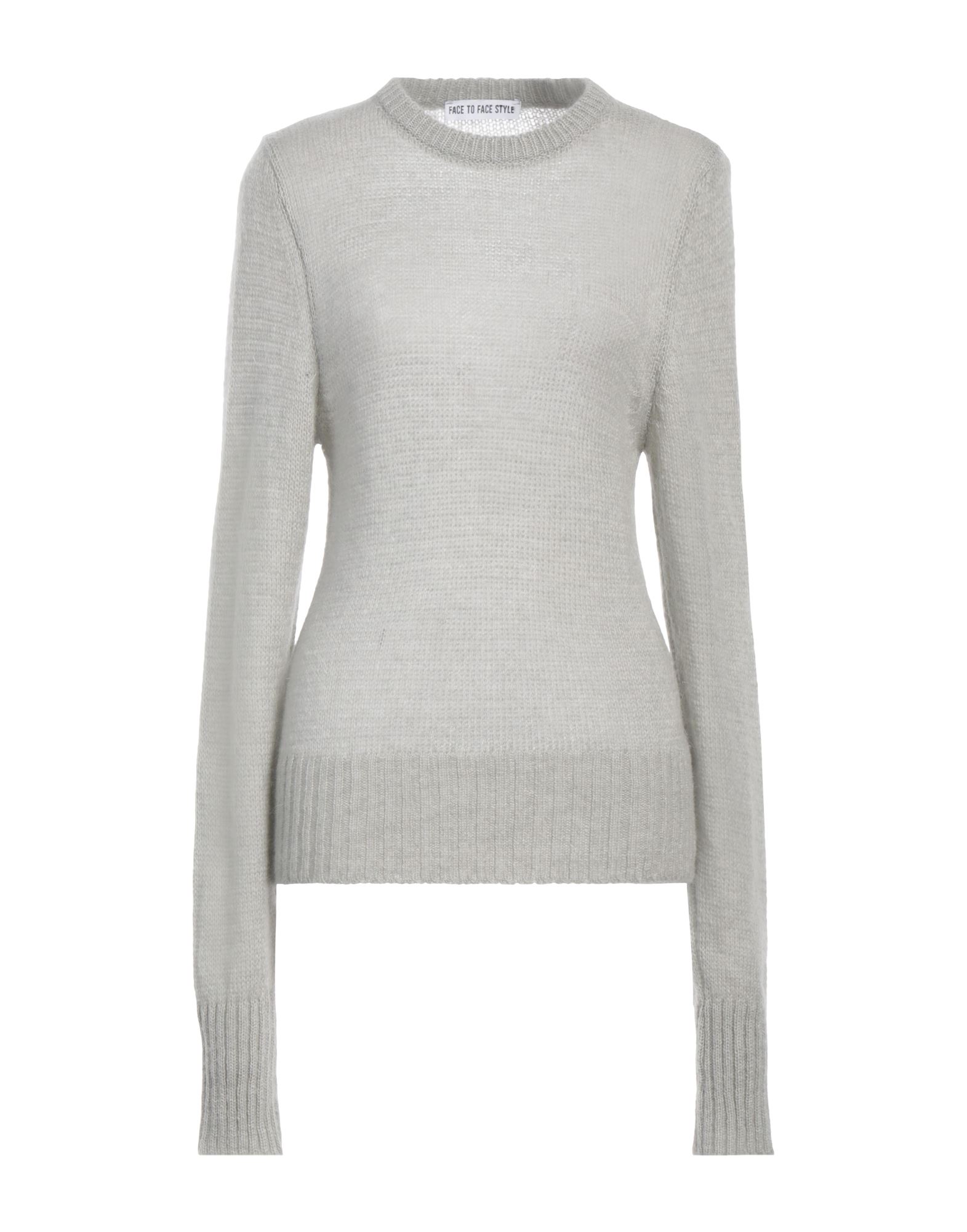 FACE TO FACE STYLE Pullover Damen Hellgrau von FACE TO FACE STYLE