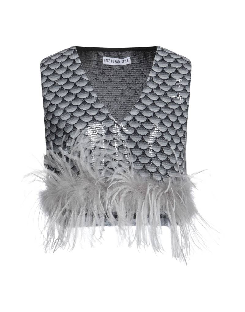 FACE TO FACE STYLE Top Damen Grau von FACE TO FACE STYLE