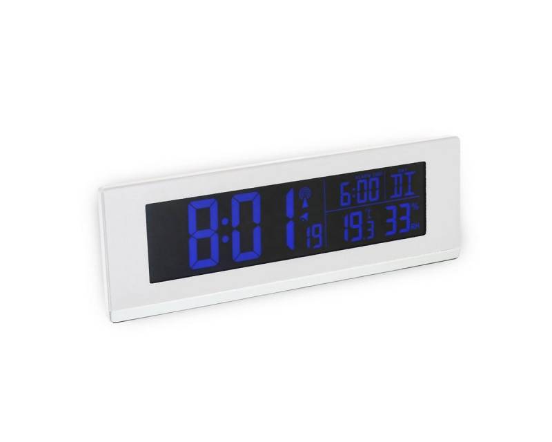 FACKELMANN Funkuhr Digitale Funkuhr – Wecker, Thermometer, Hygrometer, USB-Ladefunktion von FACKELMANN
