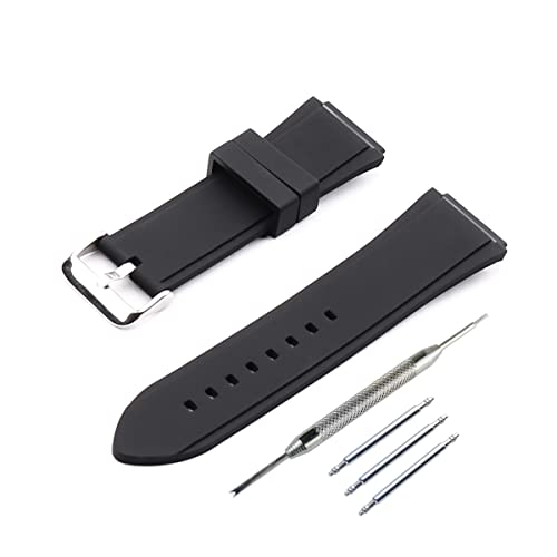 FACLE Silikon-Uhrenarmband, passend für GUESS 45 mm, Silikon-Sportarmband, wasserdichtes Armband, Uhrenzubehör (schwarz) von FACLE