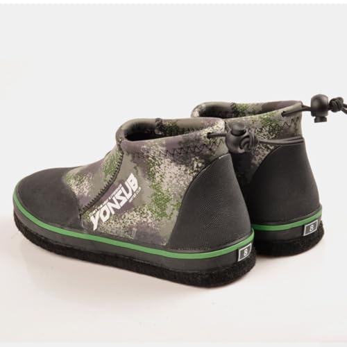 FACULX Herren Angeln Jagd Watstiefel Leichte rutschfeste Watschuhe Bequeme Neopren Selflock Rock Angeln Schuhe Verdickte Filzsohle Fels/Schlamm/Strand Orange/Grün Unisex von FACULX