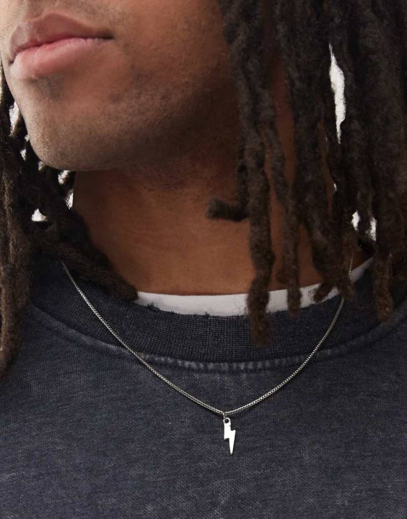 Faded Future - Halskette in Silberoptik mit Blitz-Anhänger von FADED FUTURE