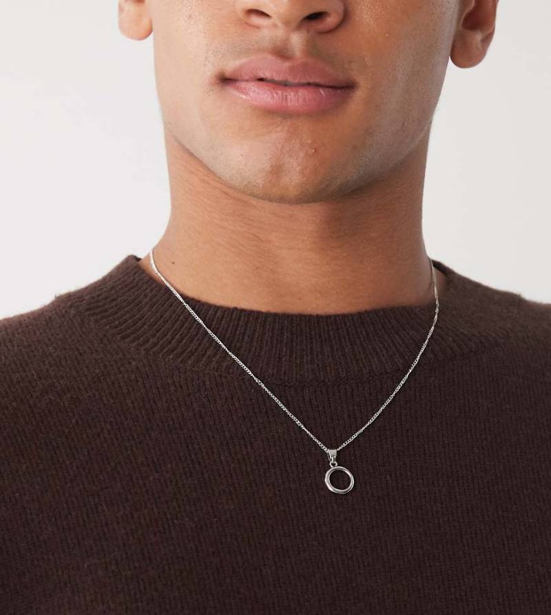 Faded Future - Halskette in Silberoptik mit offenem Anhänger von FADED FUTURE