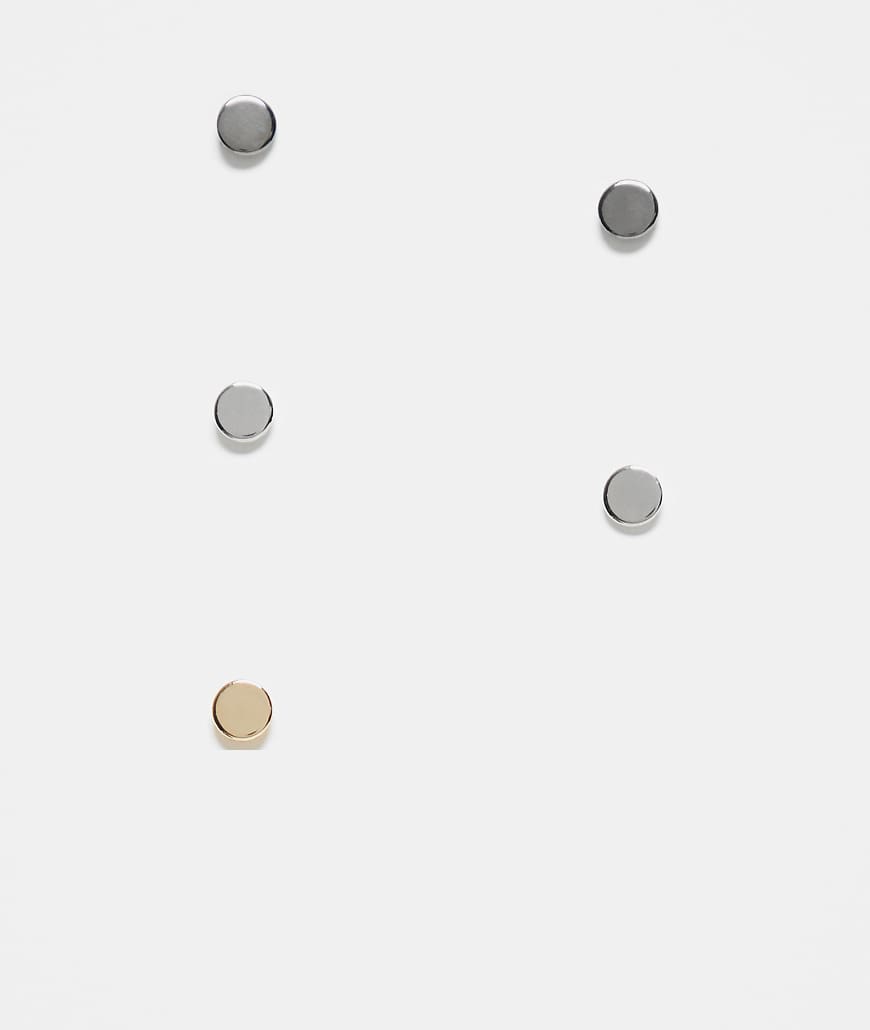 Faded Future - Packung mit 3 Ohrsteckern in Silber- und Goldoptik und Schwarz-Bunt Faded Future - Packung mit 3 Ohrsteckern in Silber- und Goldoptik und Schwarz-Bunt von FADED FUTURE