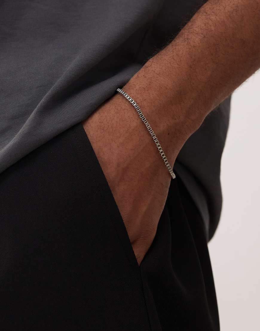 Faded Future - Schmales Venezianer-Kettenarmband in Silberoptik von FADED FUTURE