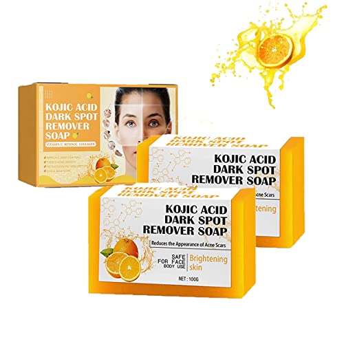 2 Pcs Booty Ho Soap for Women, Booty Hole Lightener Bar Soap, Orange Kojic Acid Soap, Brightening Lemon Turmeric & Kojic Acid Soap for Armpit Brightening von FADELU