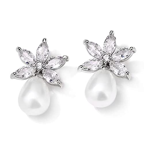Stilvolle Perle Ohrring Schmuck Frauen Zirkonia Hochzeit Braut Mode Ohrringe Stilvolle Perle Ohrring Schmuck Frauen Zirkonia Hochzeit Braut Mode Ohrringe von FADELU