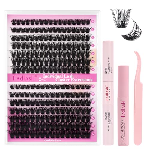 Wimpern Lashes Wimpern Extensions, FADLASH Lash Extension Set Gemischte 8-16mm DIY 80D+100D für natürlichen zu Hause mit Wimpernkleber Dauerhaft, Wimpern Pinzette und Wimpern Remover, 0.07D Wimpern Lashes Wimpern Extensions, FADLASH Lash Extension Set Gemischte 8-16mm DIY 80D+100D für natürlichen zu Hause mit Wimpernkleber Dauerhaft, Wimpern Pinzette und Wimpern Remover, 0.07D von FADLASH