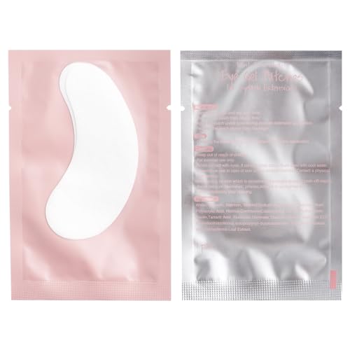 50 Paar Augenpads für Wimpernverlängerung Wimpernpads Fusselfrei Unter Augen Gel Pads Patch Hydrogel Augenklappe Einzelne Wimpern Pads Zubehör for Eyelash Extensions Wimpernlifting (Rosa) von FADVAN