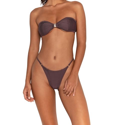 FAE House - Tallara Bikini-Top - Stardust - Luxuriöses Damen-Bikini-Top - Braun - 100 % nachhaltiger Stoff - Kaltes Handwaschen - Größe M von Fae