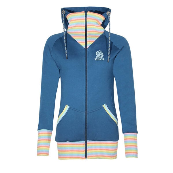 FÄDD Damen Sweatjacke Hoodie aus Bio-Baumwolle "Troijer WZ Heimat" Blau von FÄDD