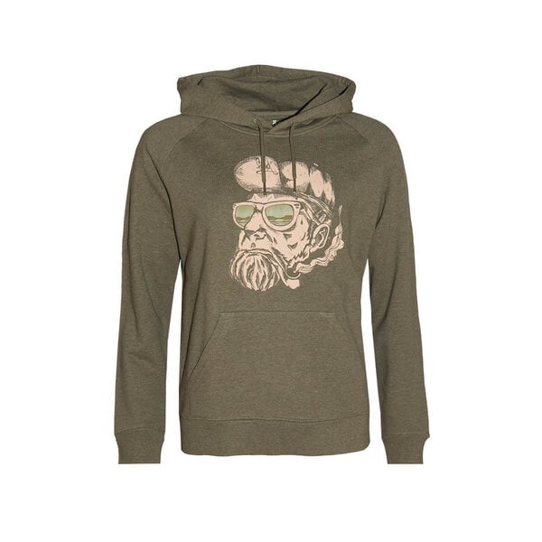 FÄDD Damen Sweatshirt Hoodie Bio-Baumwolle "Überlebens Hipster Hans" Grün von FÄDD