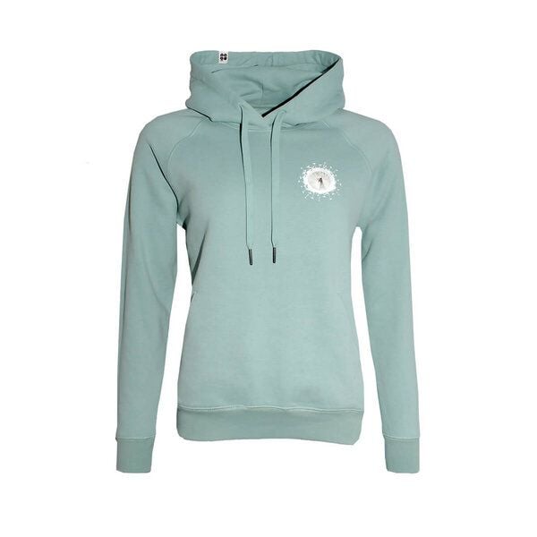 FÄDD Damen Sweatshirt Hoodie Bio-Baumwolle "Vau PäP Print änd Pätsch" Grün von FÄDD